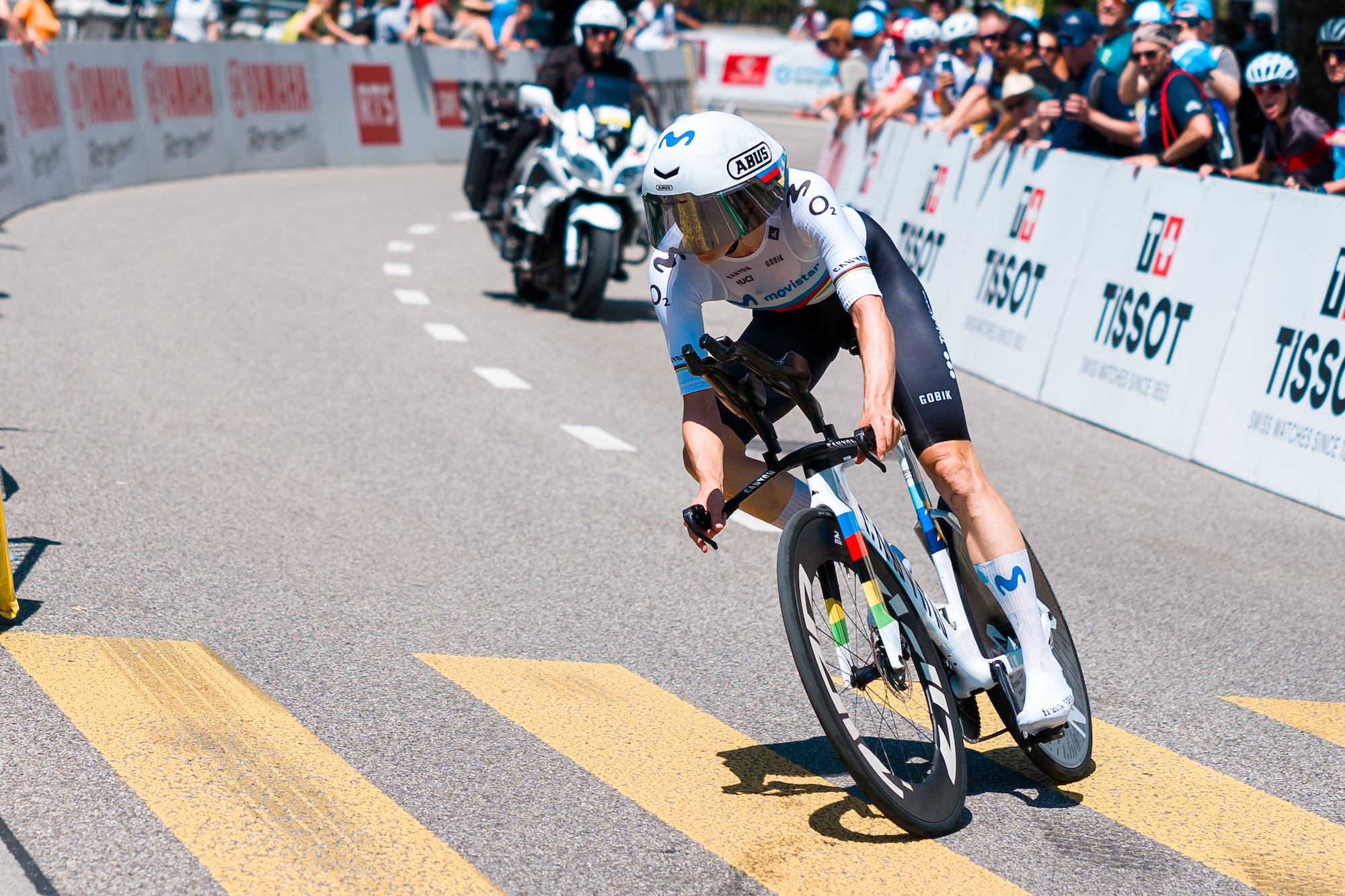 Marlen Reusser of Switzerland and Movistar Team in action during the 89th Tour de Suisse 2026 on June 20, 2026 in Aarburg, Switzerland. (Photo by Pascal von B&uuml;ren/Eurasia Sport Images/Getty Images)