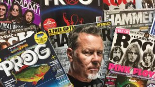 A picture of Metal Hammer, Classic Rock and Prog magazines