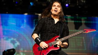 Kiko Loureiro onstage with Megadeth in 2023