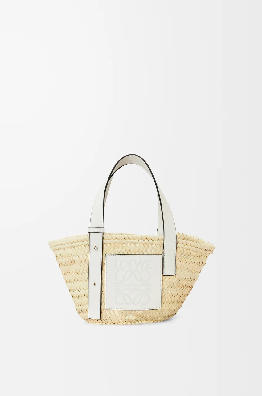 Loewe, Small Paseo Basket in Raffia and Nappa Calfskin