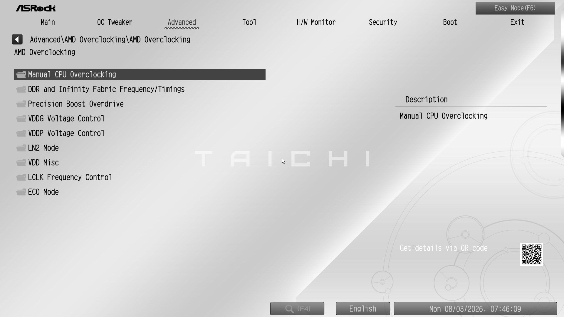 ASRock X870E Taichi White - BIOS
