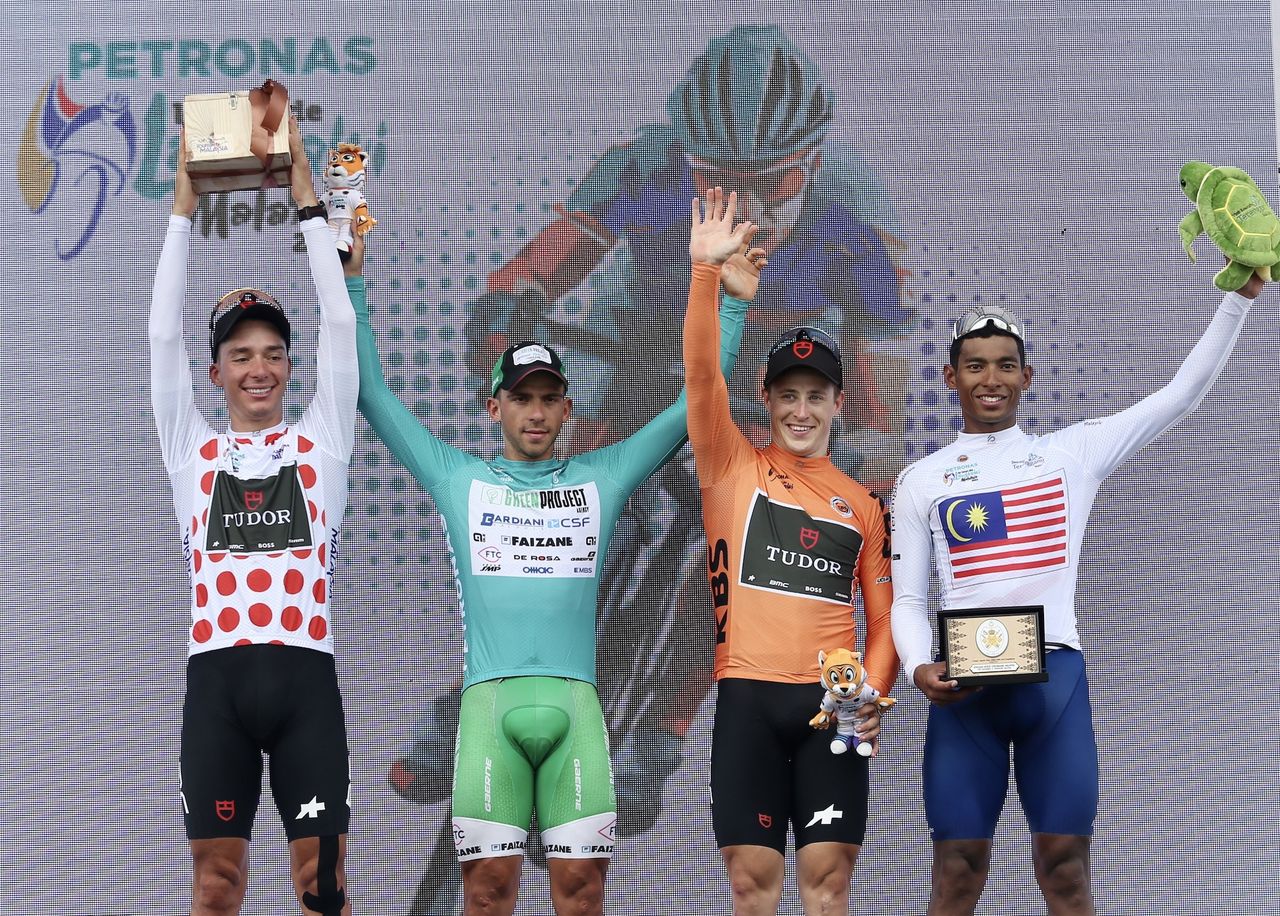 Jersey wearers after stage 3 of the Tour de Langkawi
