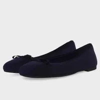 Flo Ballerina Pumps in Midnight, £75 ($145) | Hobbs London