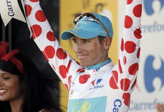 Fredrik Kessiakoff (Astana) claimed the polka dot jersey after stage 8