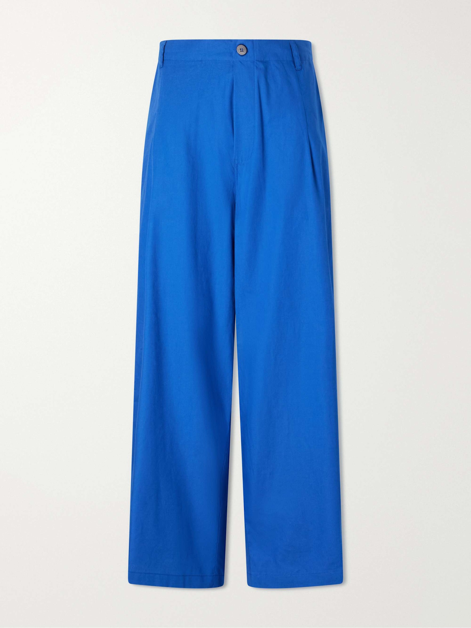 Lotus Cotton-Poplin Wide-Leg Pants