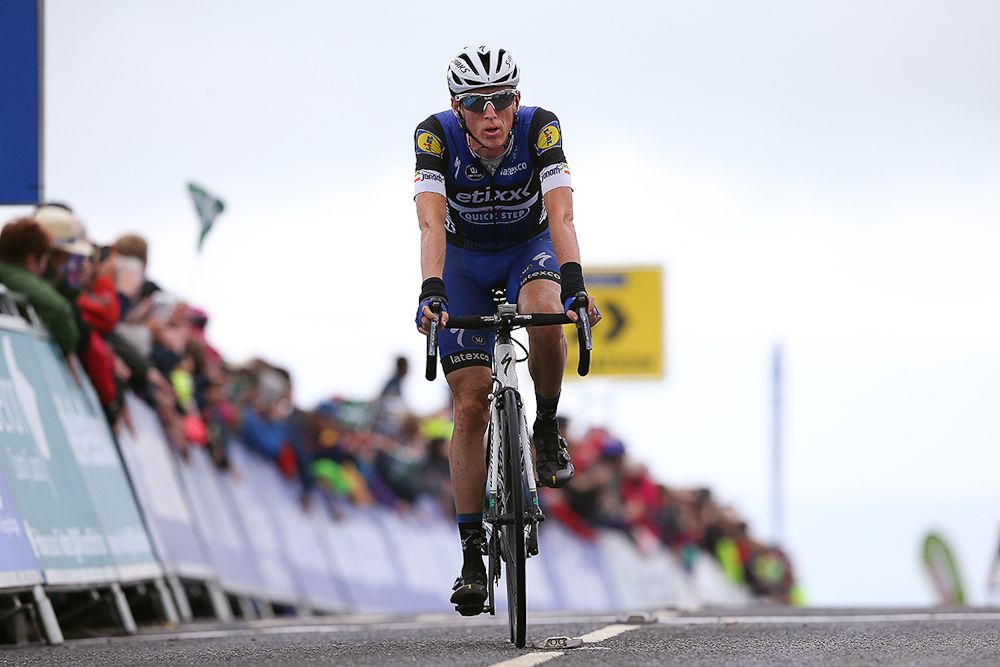 Dan Martin at the finish line of stage 6