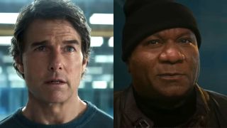 Tom Cruise and Ving Rhames headshots from different Mission: Impossible movies