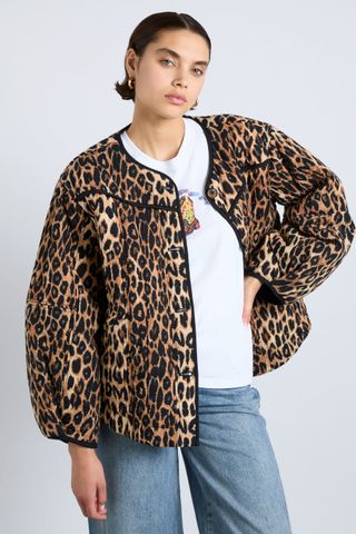 Macy Quilted Jacket - Leopard