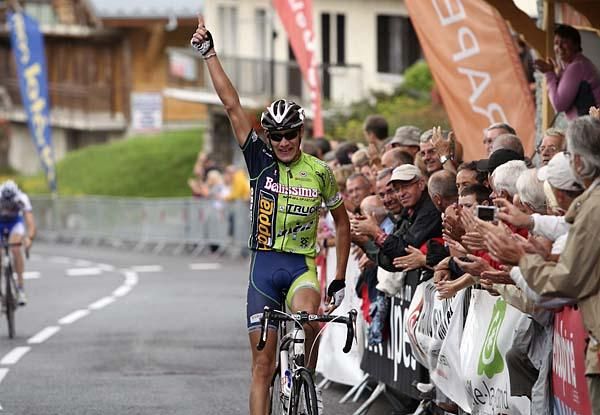 Manuele Caddeo (Team Hoppla&rsquo; Seano Bellissima) celebrates his win.