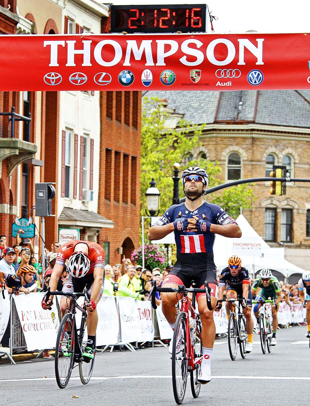 And it is Eric Marcotte (Team SmartStop) taking the win at the 2015 Thompson Bucks County Classic!