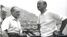 Emeric Pressburger and Michael Powell on the set of The Red Shoes