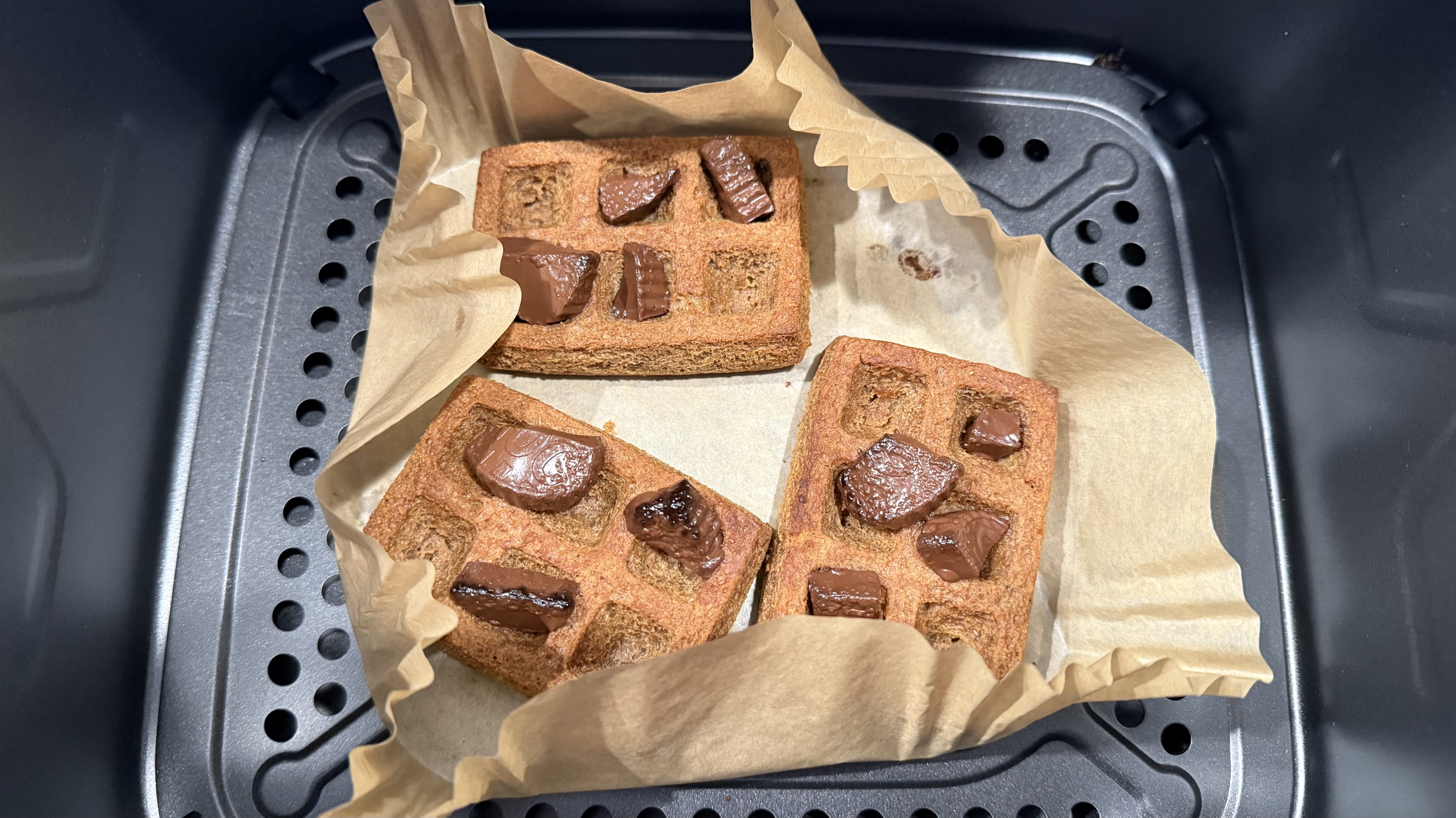 Variety of foods made while testing the Kalorik Vivid Touch air fryer