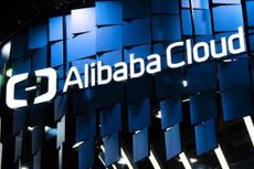Alibaba Cloud logo at the GSMA Mobile World Congress 2019
