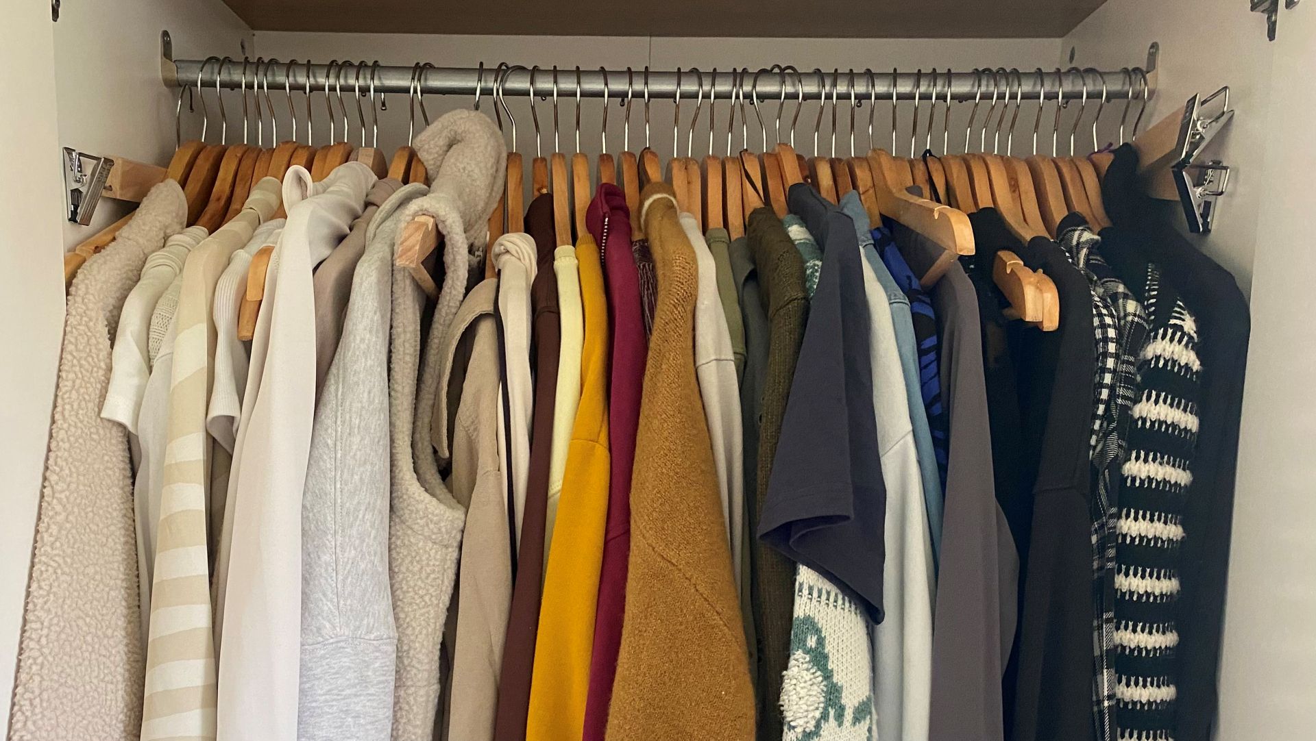 Katie trying wardrobe editing - before