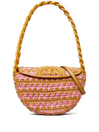 Mini Fleming Crochet-Knit Shoulder Bag