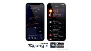 Screenshots of the Celestron Origin app