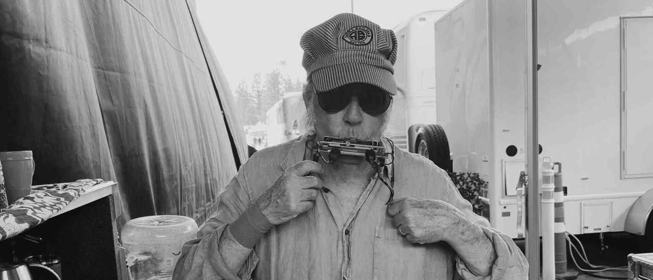 Neil Young backstage