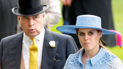 Prince Andrew and Princess Beatrice at the Royal Ascot on June 18, 2019