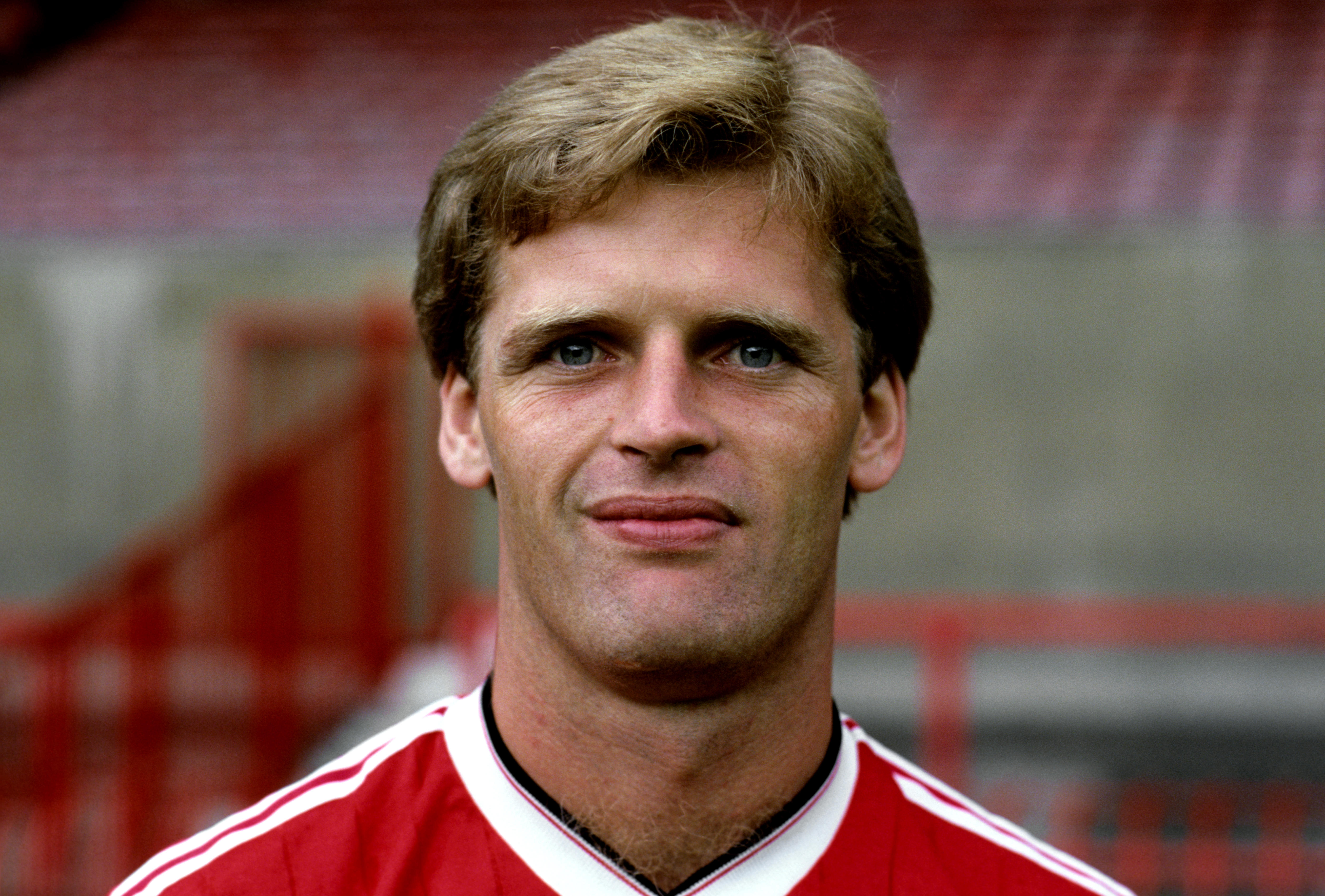 Manchester United defender Gordon McQueen pictured in 1983