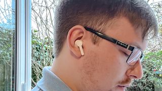 The OnePlus Buds Z2 in the ear