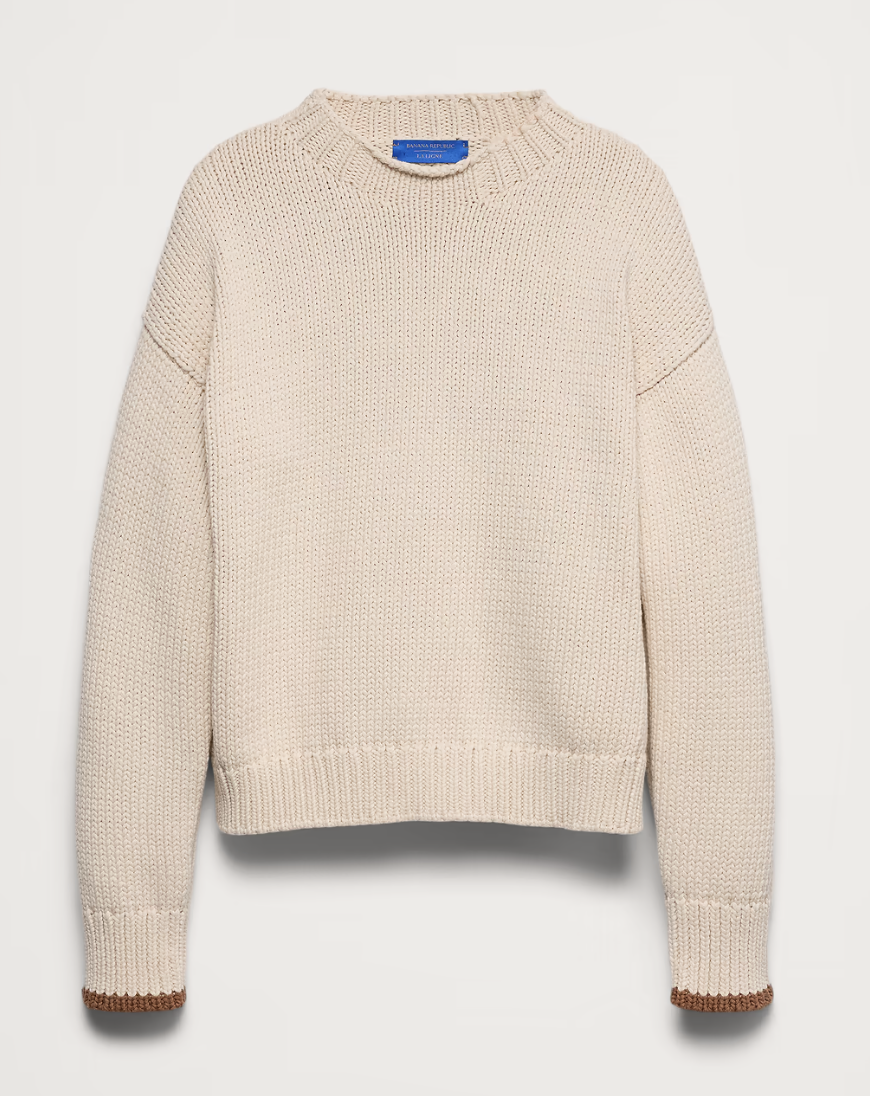 Banana Republic, Banana Republic X La Ligne the Cotton Crew-Neck Sweater