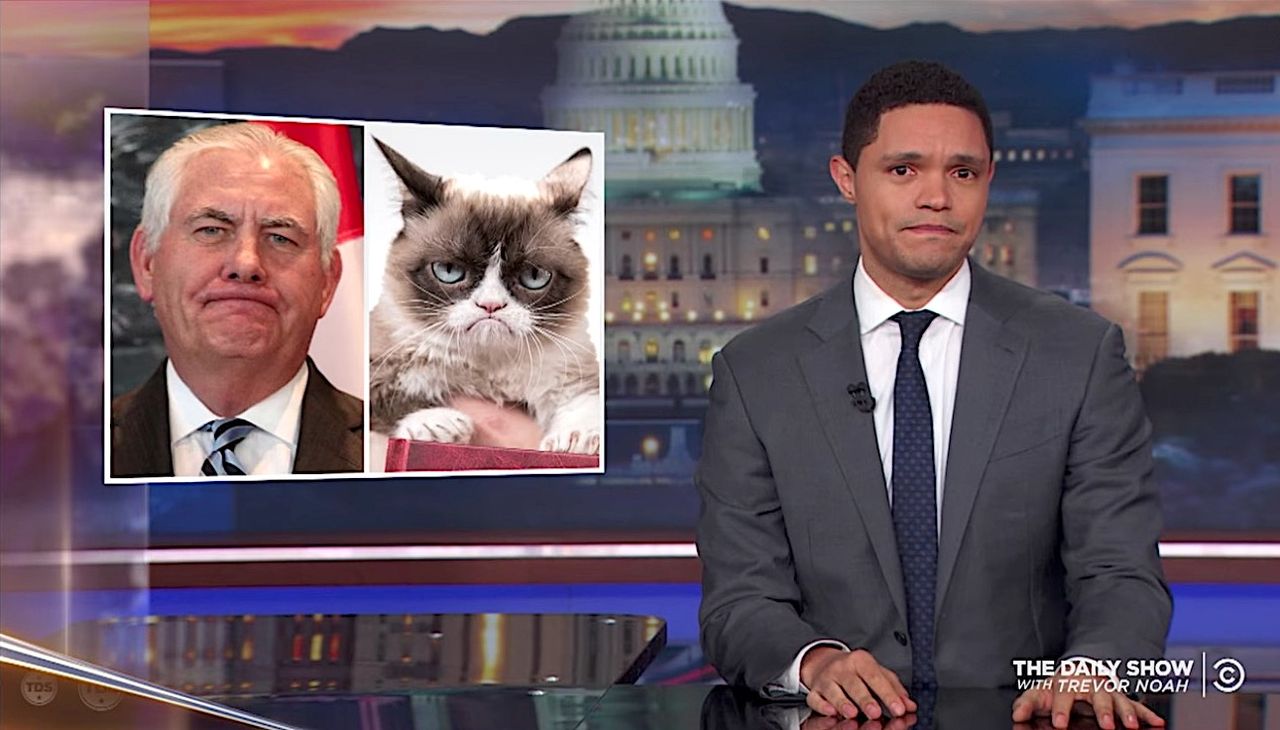 Trevor Noah razzes Rex Tillerson