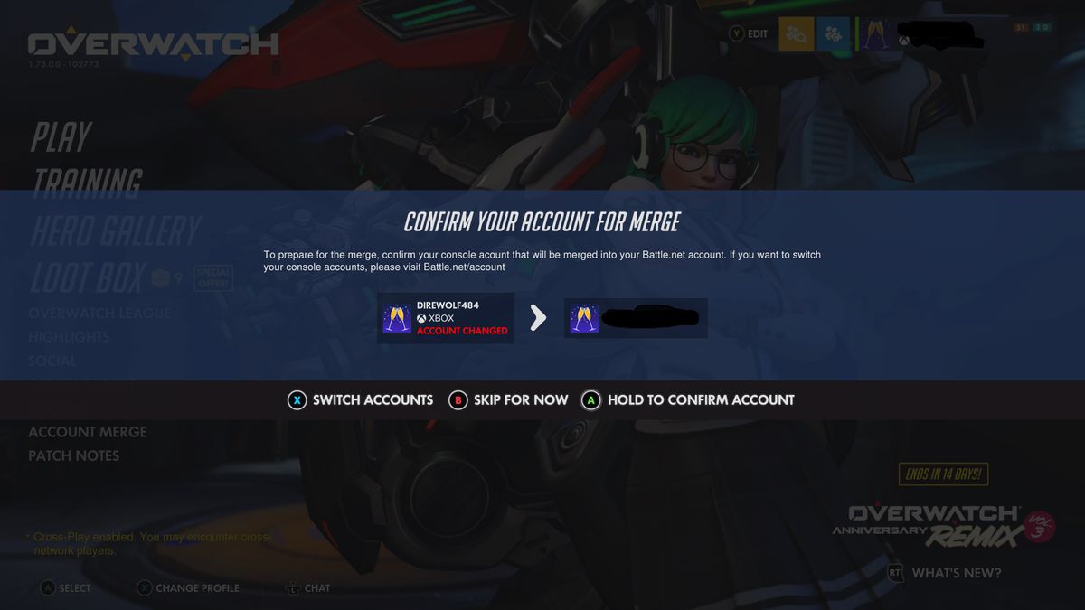 how to merge accounts overwatch 2 xbox