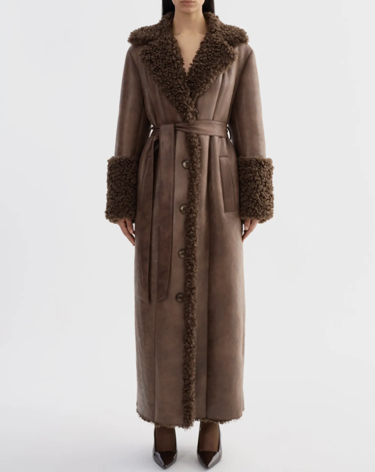 LAMARQUE, Polly | Mixed Media Maxi Coat