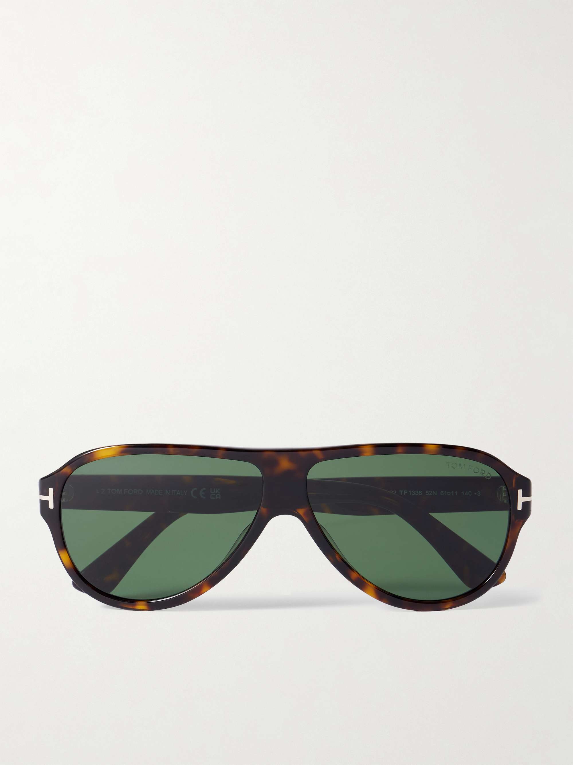 Samuele Aviator-Style Tortoiseshell Acetate Sunglasses