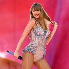 Taylor Swift performs on stage during her Eras Tour