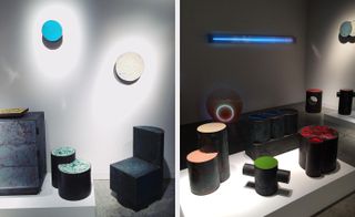 Brussels design dealer Victor Hunt juxtaposed the neon and resin creations of Sabine Marcelis