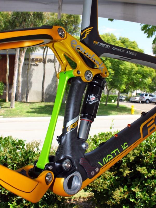 This is a busy area for the new carbon fiber Virtue LTD frame.