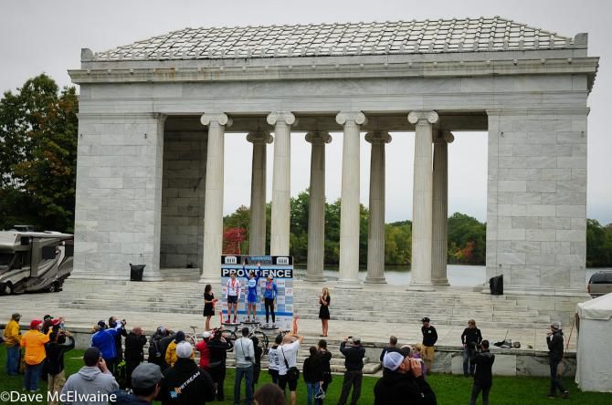 The Temple to Music in Roger Williams Park provided a stunning backdrop for the podium ceremonies at the Providence Cyclo-cross Festival