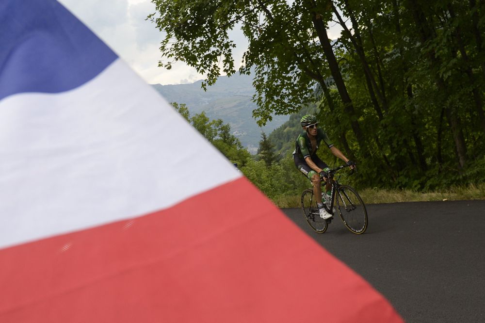Pierre Rolland in action during stage 19