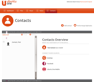 Ubuntu One Contacts