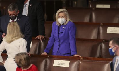 Liz Cheney in the House chamber