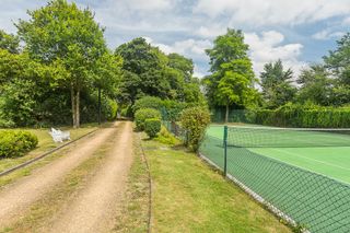 Tennis court at Old Vicarage, Little Abington