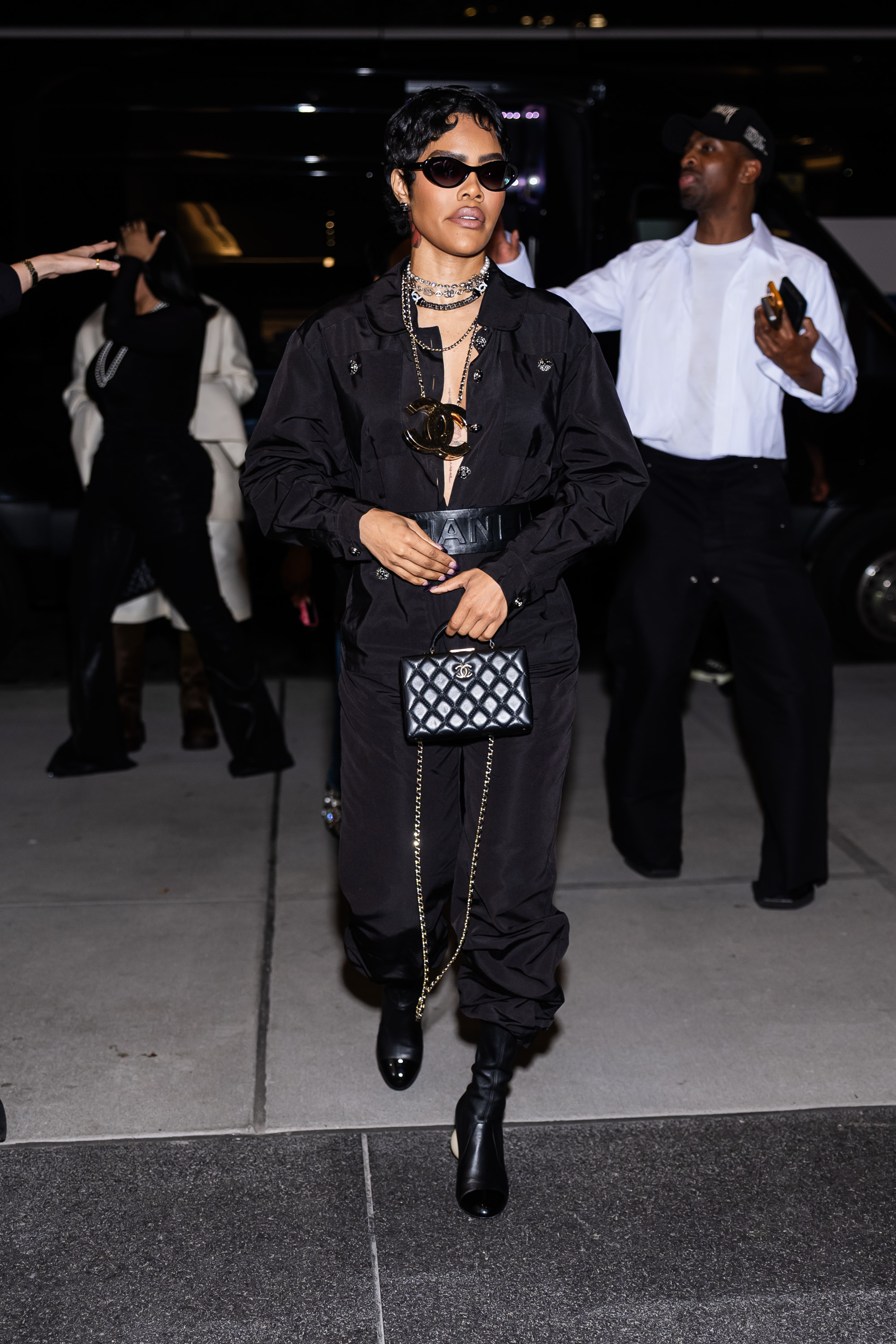 Teyana Taylor with a short pixie haircut