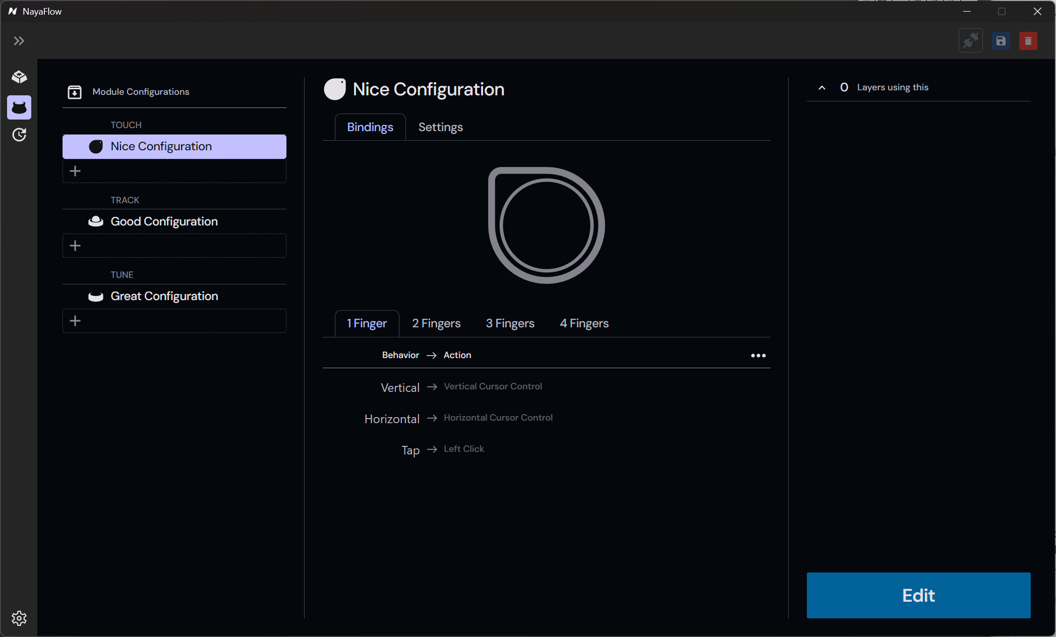 A screenshot of the early September 2025 version of the NayaFlow app for the Naya Create keyboard