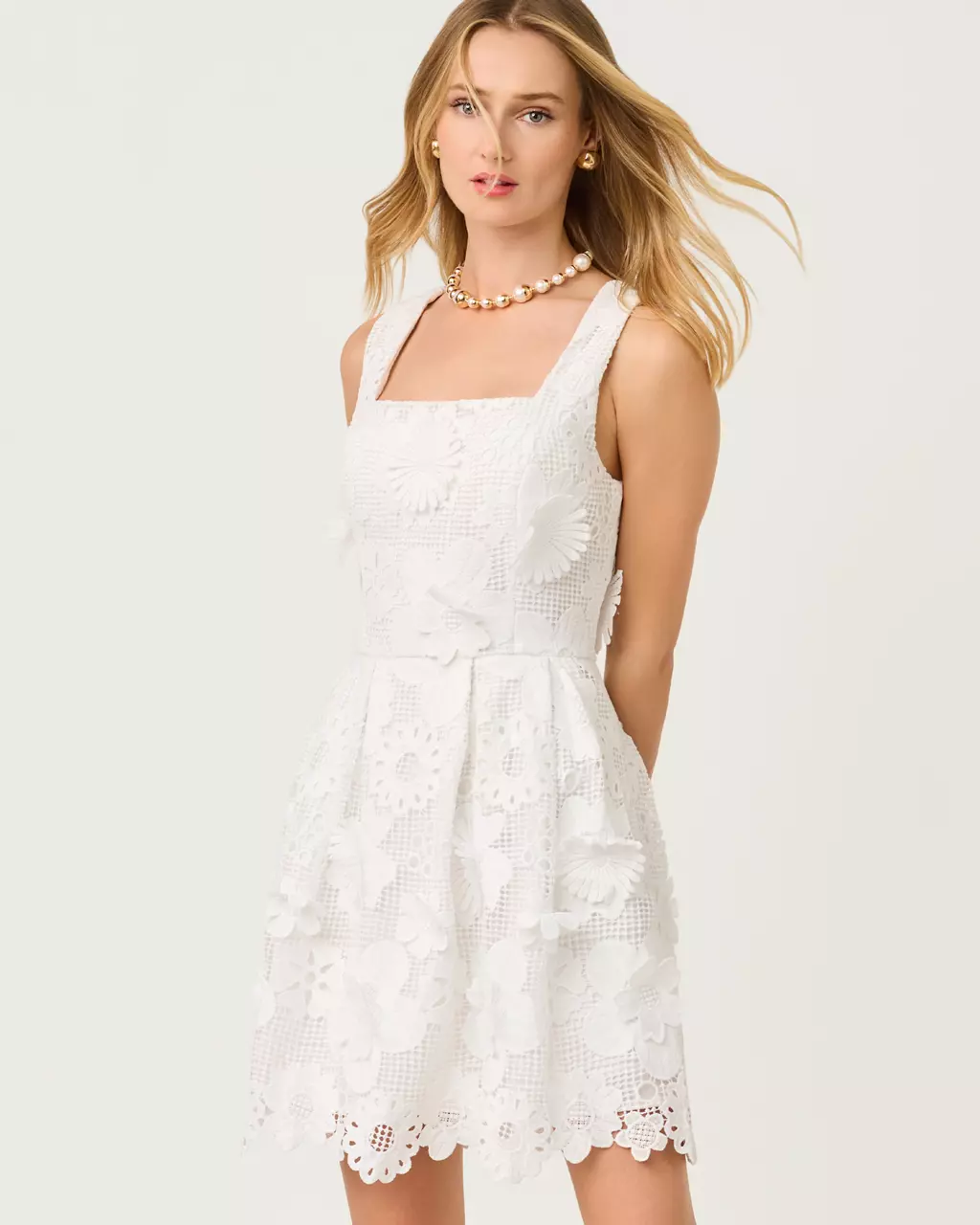 Cindy Skirted Lace Romper