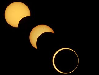 Image of the annular solar eclipse from Red Bluff, Calif.