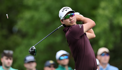 Min Woo Lee strikes a driver off the tee