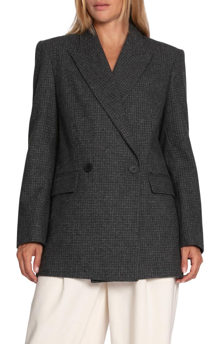 Big Brother Talk Double Breasted Wool Blend Blazer