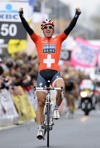 Spring win number one for Fabian Cancellara (Saxo Bank) at E3 Prijs-Harelbeke