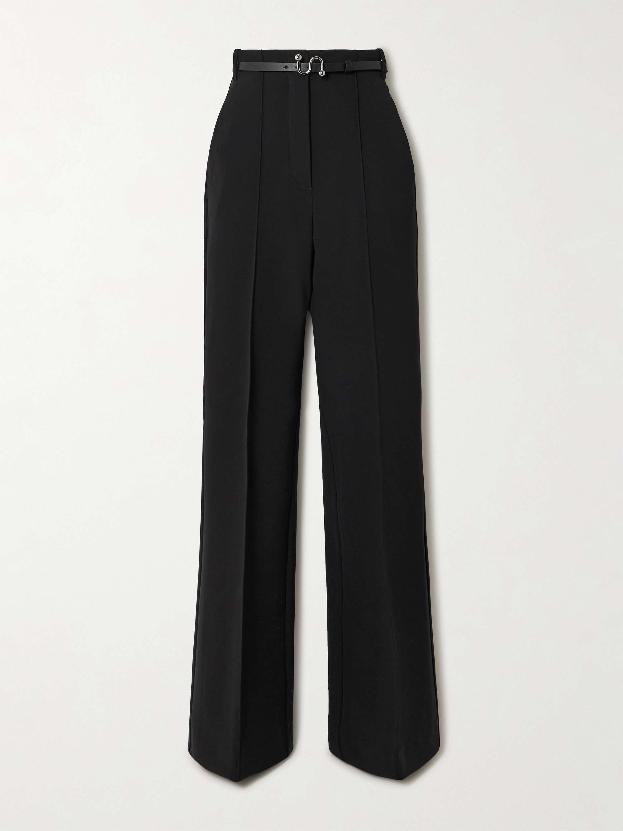 Texas Belted Stretch-Jersey Flared Pants