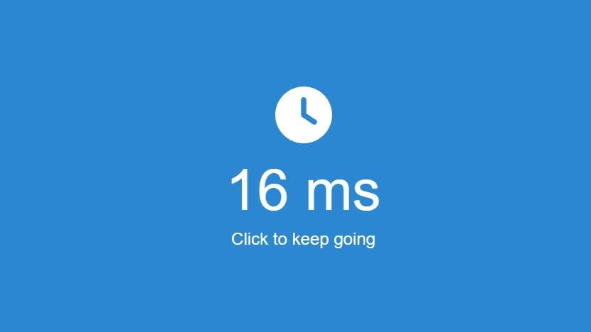 Jacob Fox gets 16 ms on the Human Benchmark reaction time test.