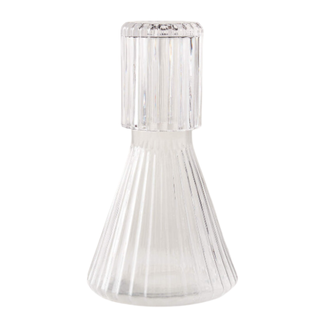 Aleric Ribbed Glass Carafe and Cup