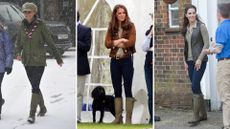 Kate Middleton wearing her Le Chameau Wellies on three different occasions