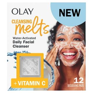 Olay Vitamin C Cleansing Melts, Foaming Face Wash for All Skin Types, 12 Ct