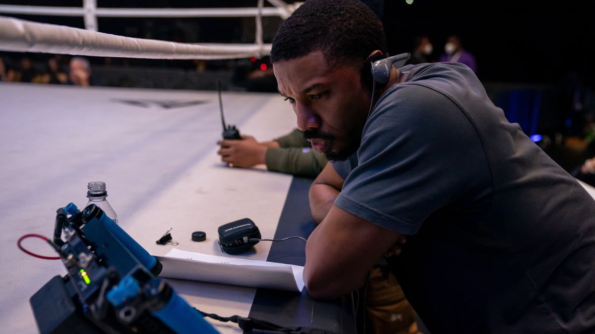 Michael B. Jordan behind the scenes of 